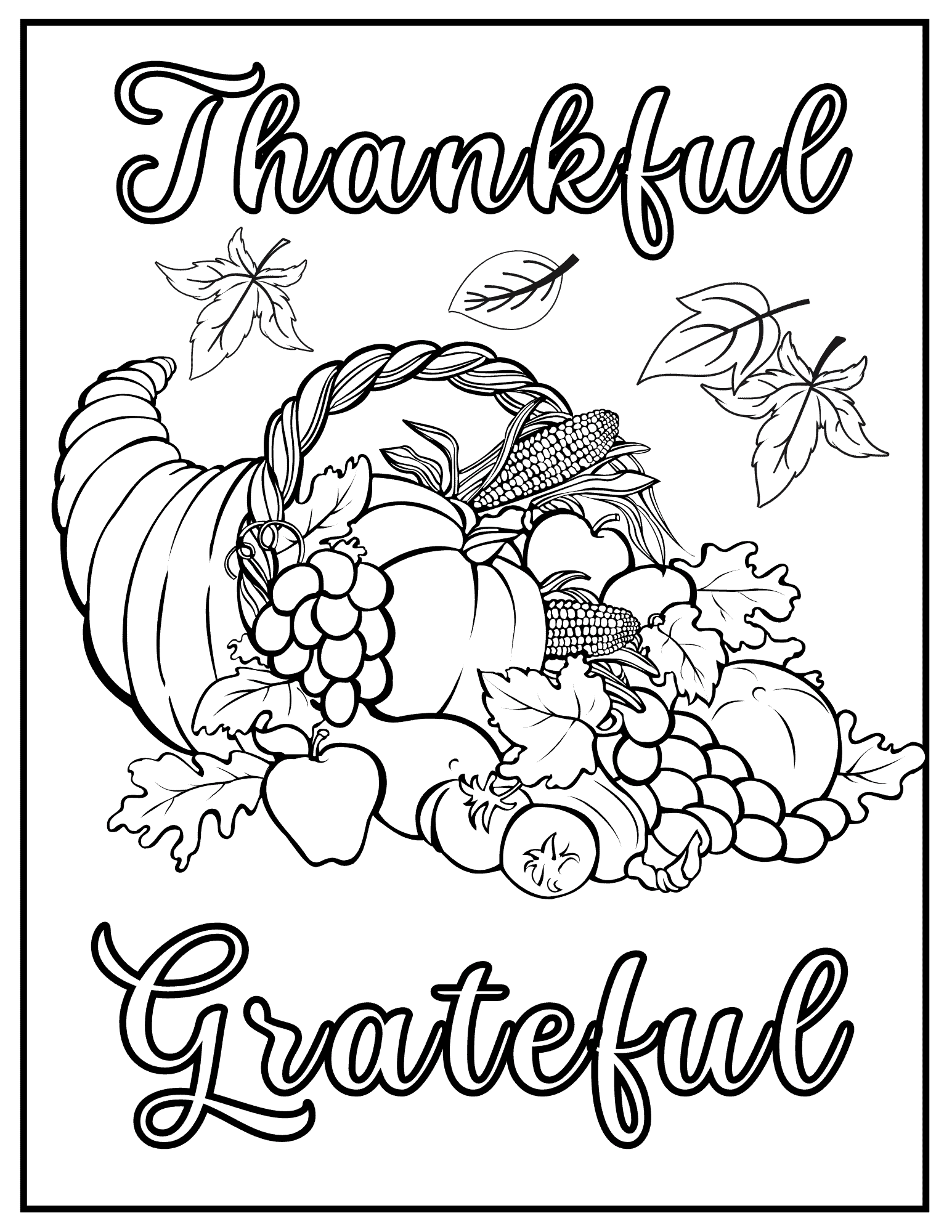 Free printable fall coloring pages