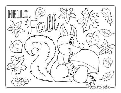 Free printable autumn fall coloring pages