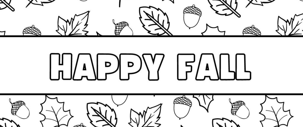 Fall activity and coloring pages for kids