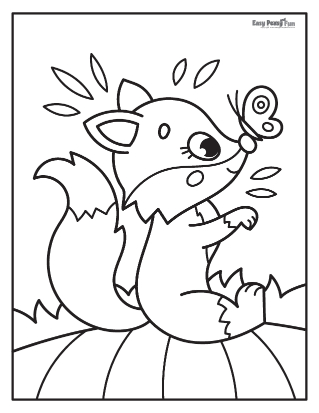 Fox coloring pages