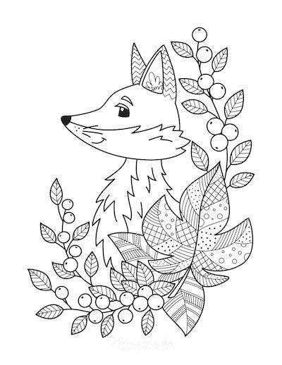 Free printable autumn fall coloring pages fall coloring pages fox coloring page fall coloring sheets