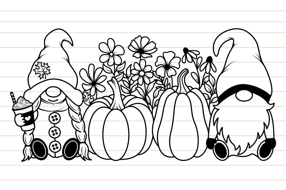 Fall gnome svg gnome pumpkin svg