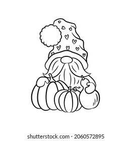 Gnome cartoon coloring book stock photos and pictures