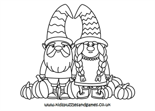 Autumn gnomes louring page