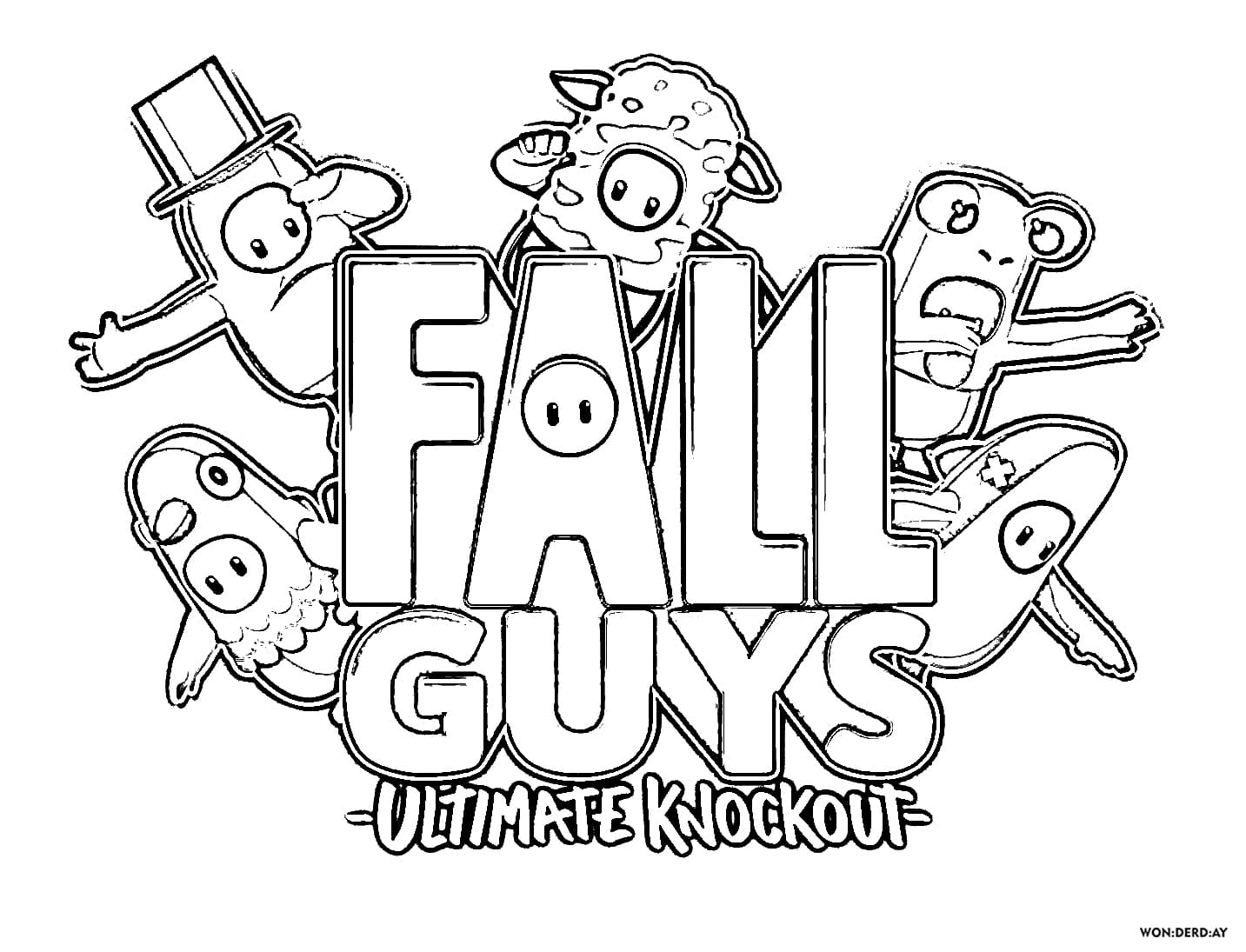 Fall guys coloring pages print for free wonder day â coloring pages for children and adults