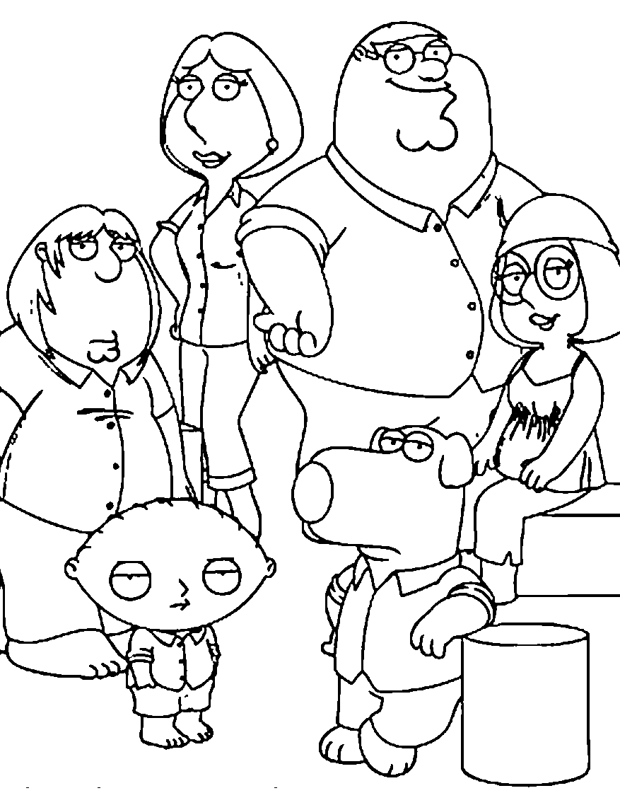 Family guy coloring pages printable for free download