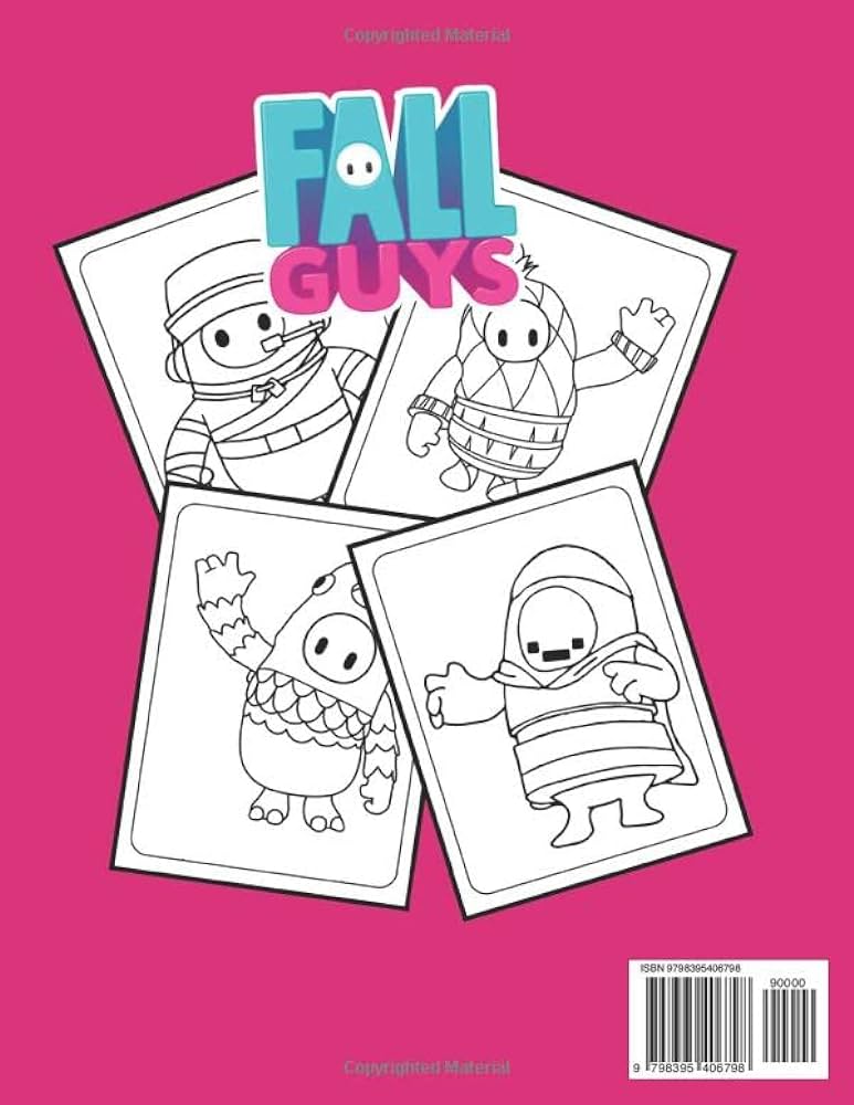 Coloring book fall guyfunny easy big coloring book for kids ages