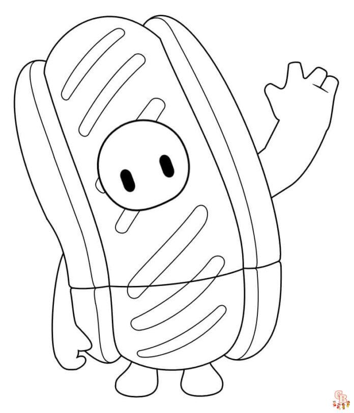 Fall guys coloring pages printable free sheets for kids