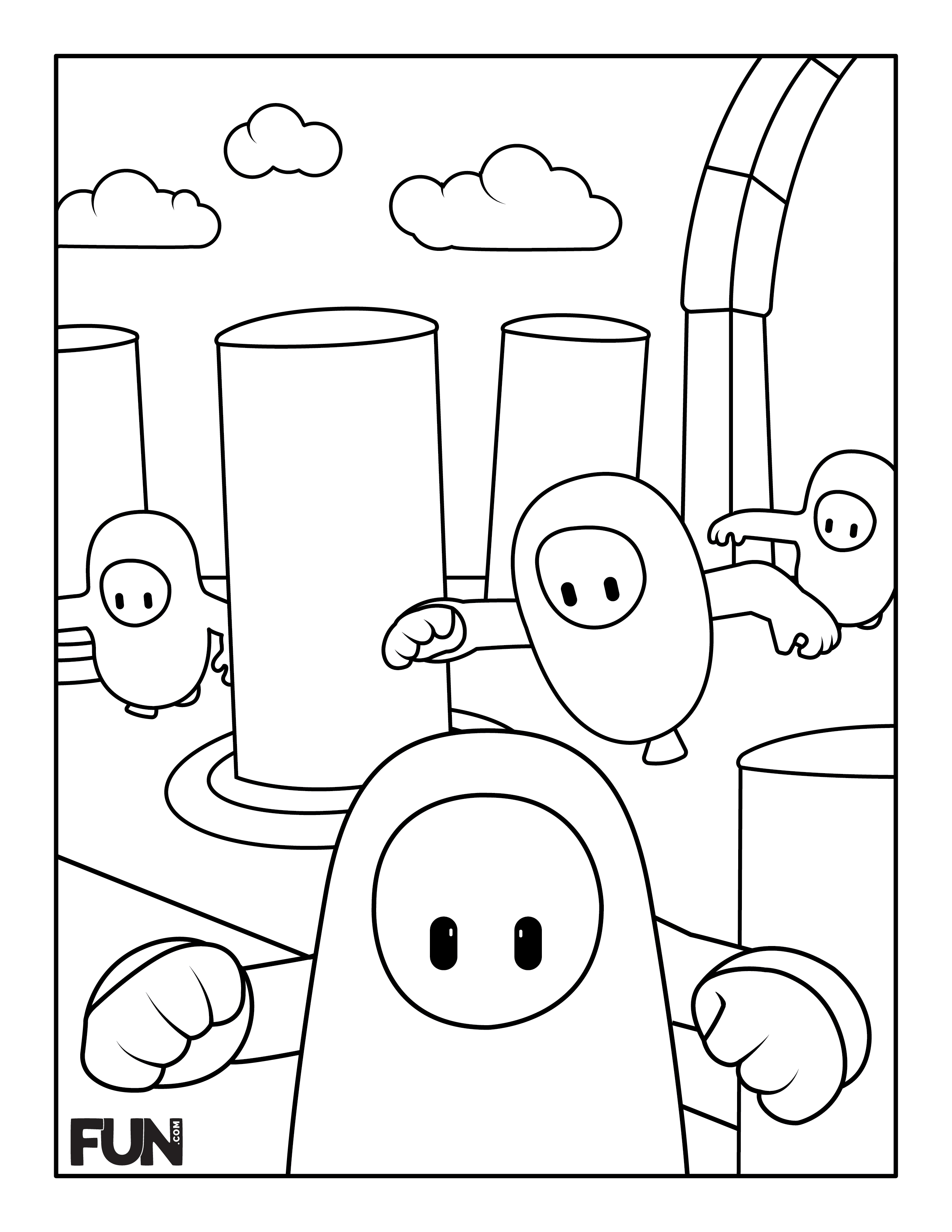 Free video game coloring pages for a pixel