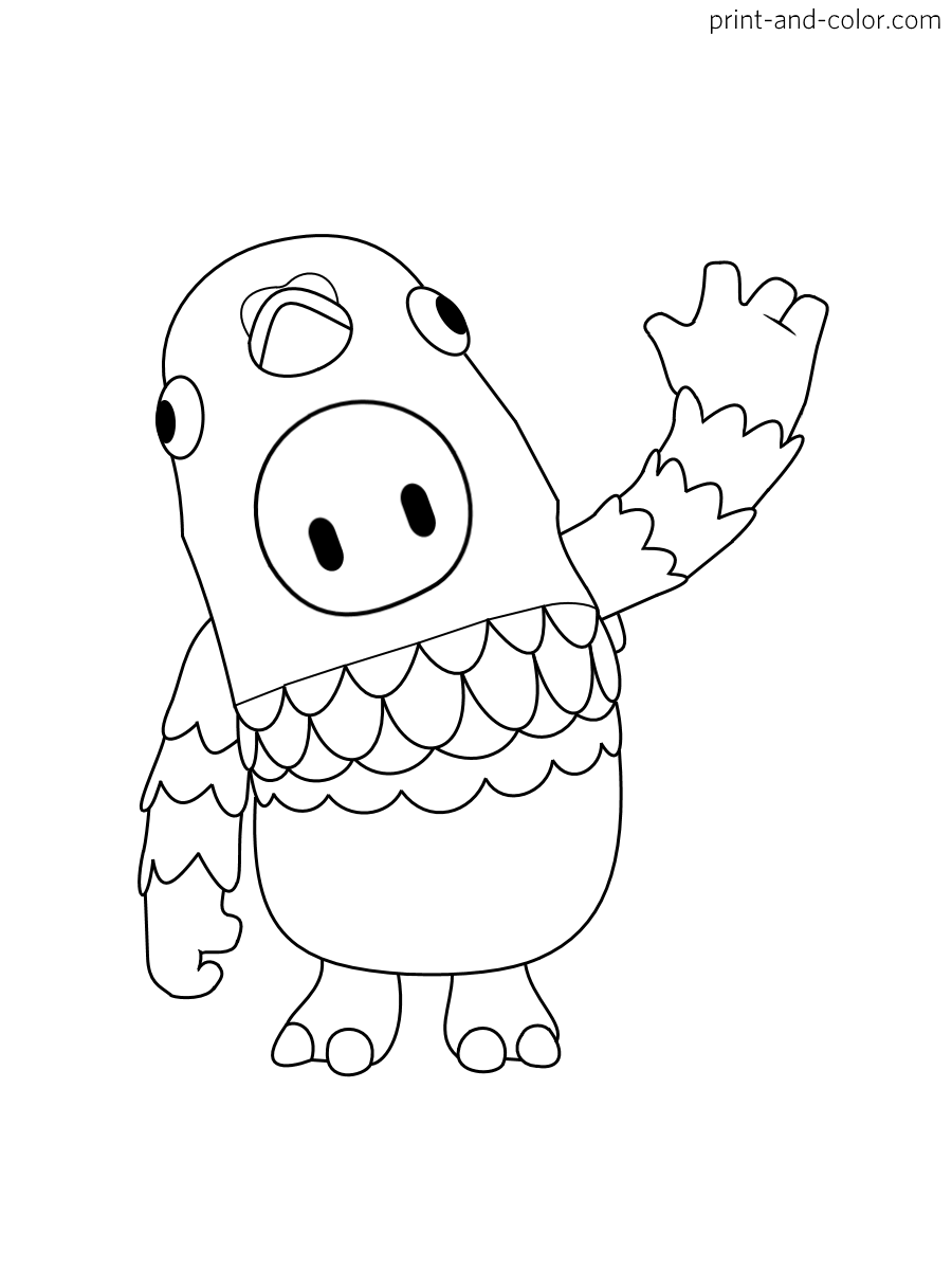 Fall guys coloring pages print and color