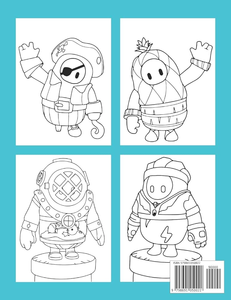 Fall guys ultimate knockout coloring book a coloring book for kids high