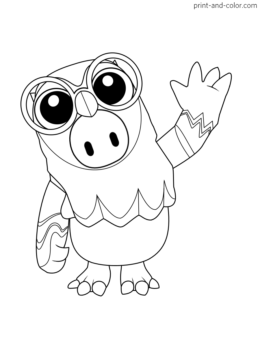 Fall guys coloring pages print and color