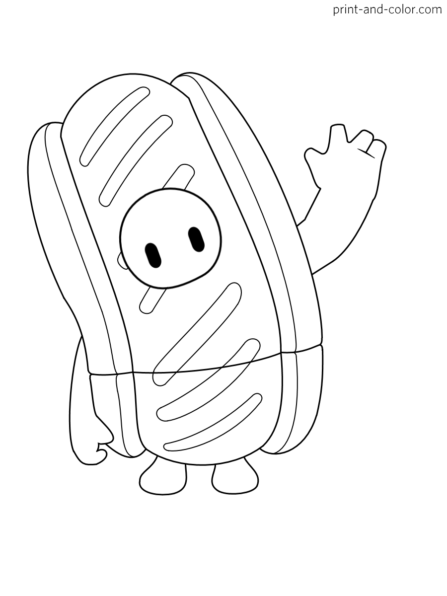 Fall guys coloring pages print and color