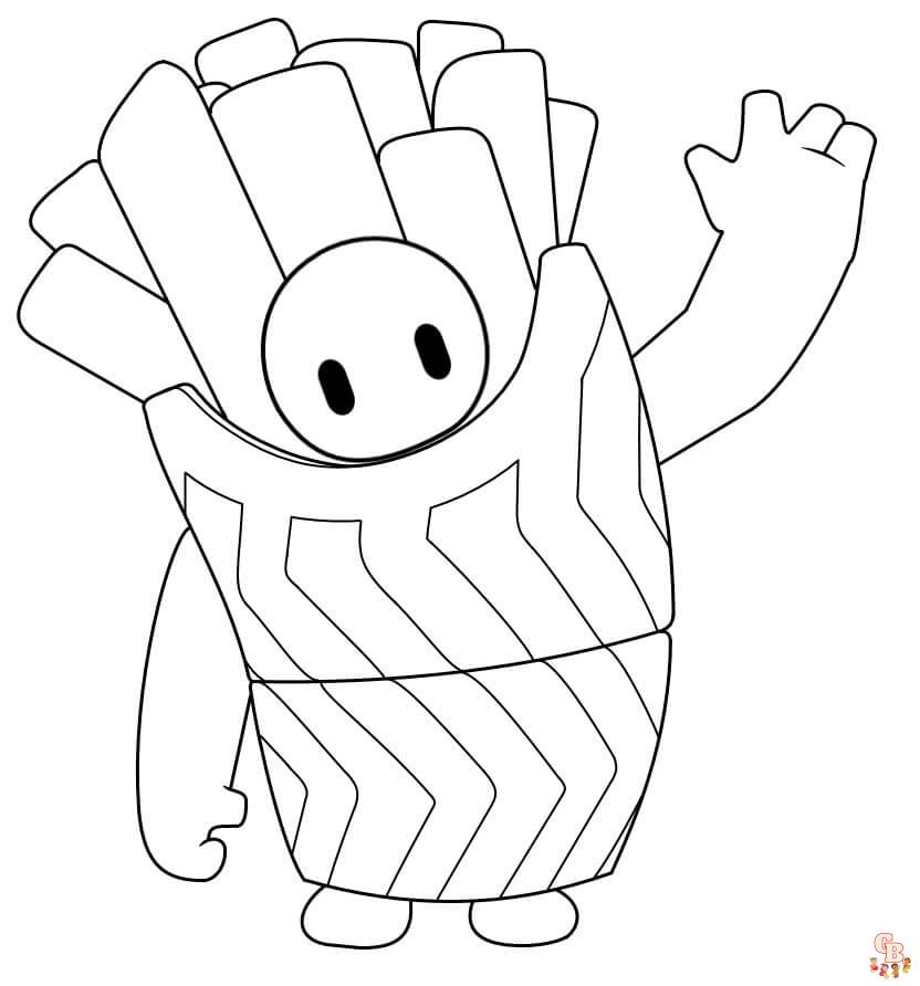 Fall guys coloring pages printable free sheets for kids