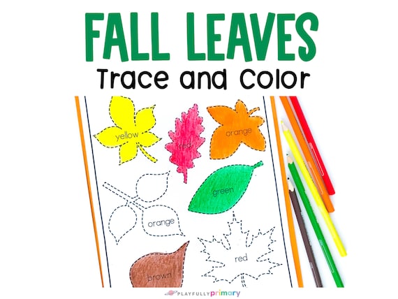 Leaf coloring page fall tracing practice fall leaves unit study printable fall unit study homeschool fall kindergarten worksheets