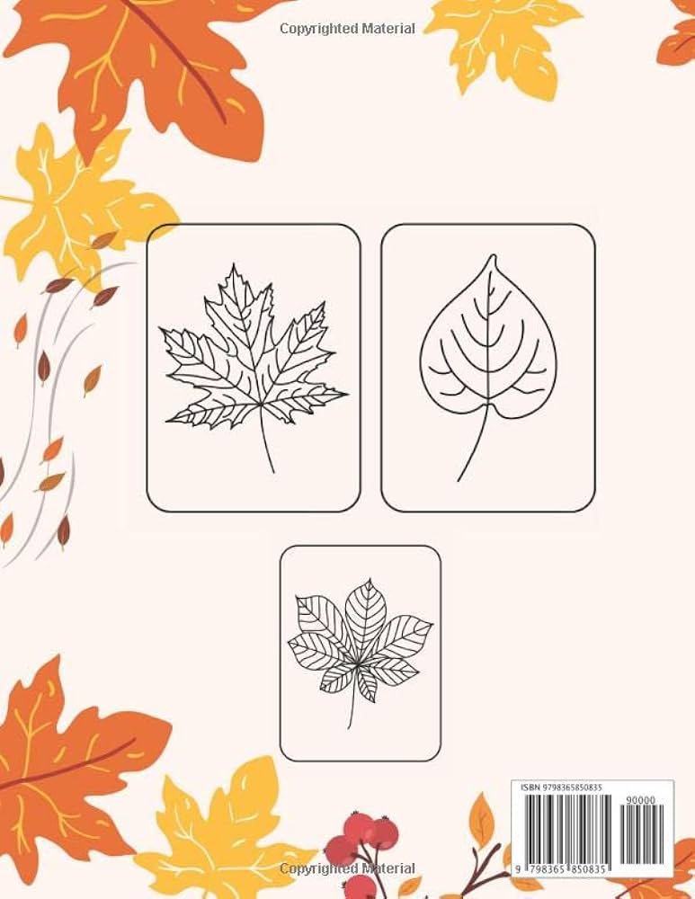 Autumn fall leaves loring book autumn fall leaves loring pages relaxing autumn leaves leaves fall loring pages autumn leaves loring book fall themed loring book fluffy wolf