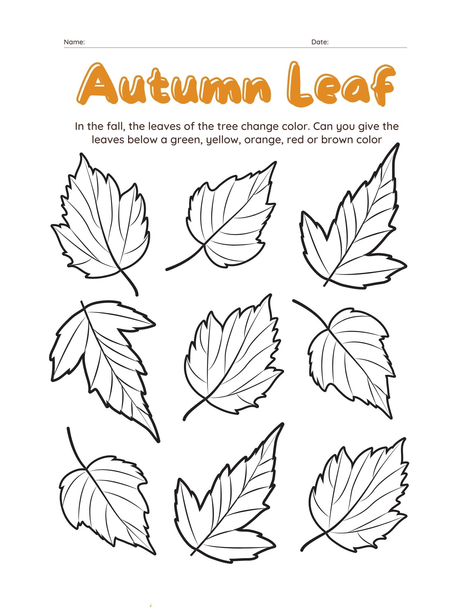 Fall activity and coloring pages for kids