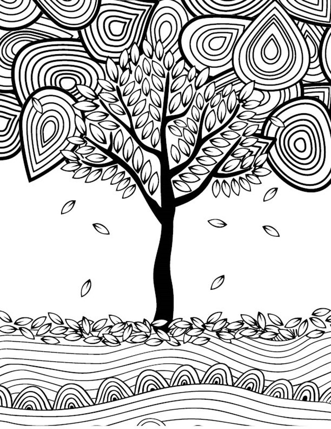 Fall coloring pages for adults free printables
