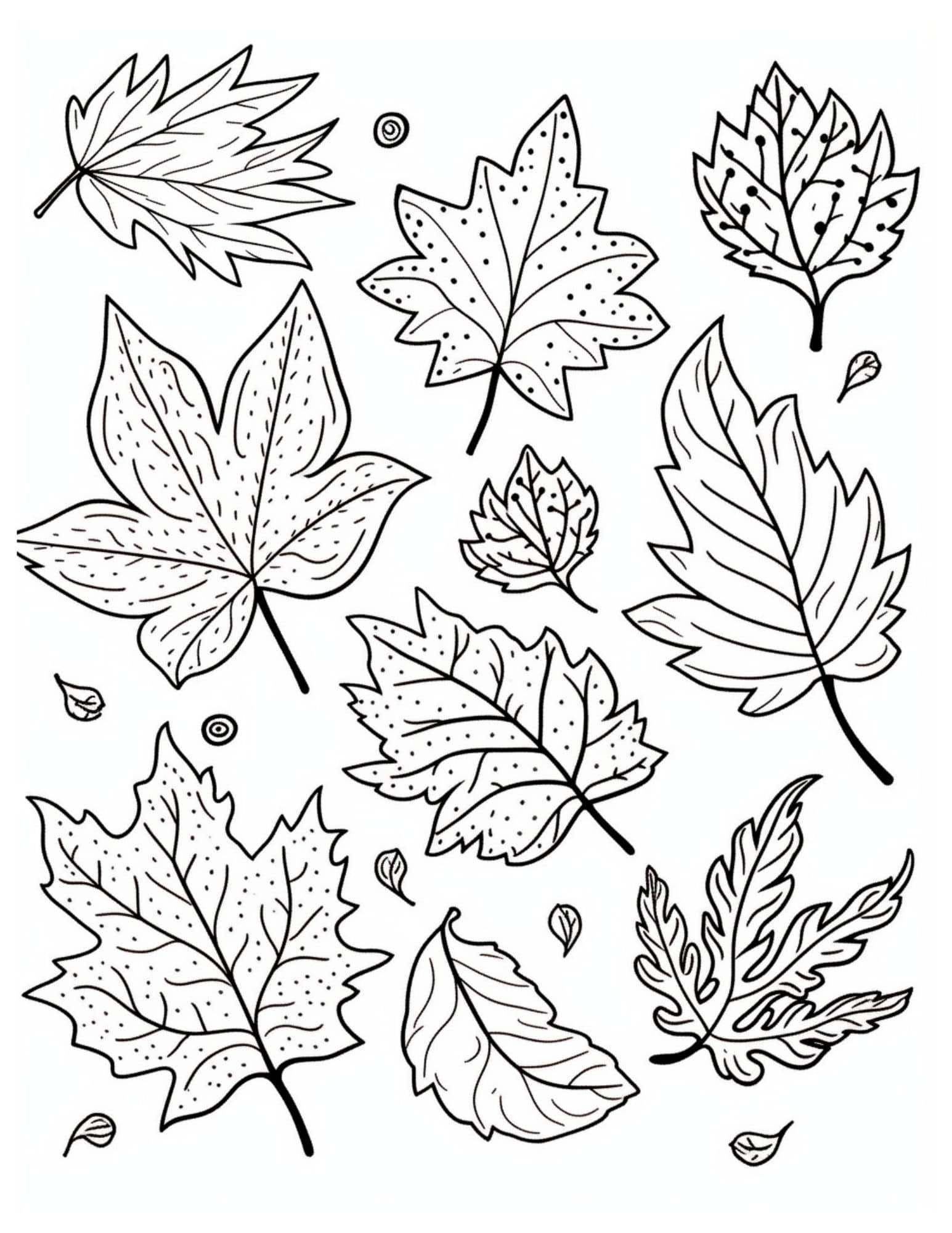 Fall coloring pages for both kids and adults