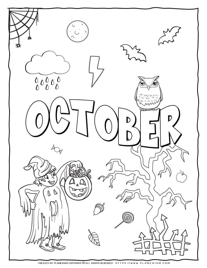 October coloring page