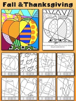 Pop art thanksgiving coloring pages writing activity art lessons elementary art projects thanksgiving art