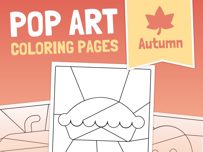 Pop art fall coloring pages art for non