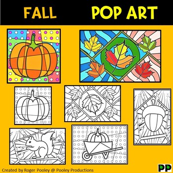 Fall pop art coloring