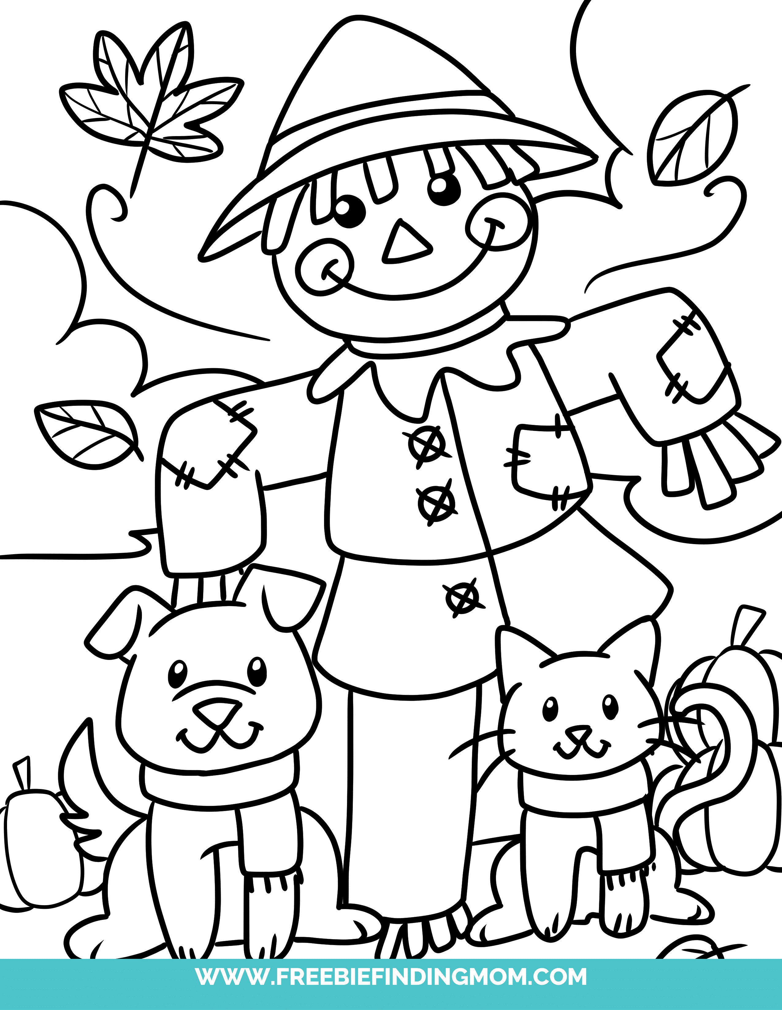 Free printable cute fall coloring pages story