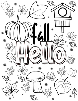 Fall coloring page by little pony store tpt