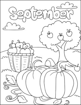 Fall coloring pages august september october november pages