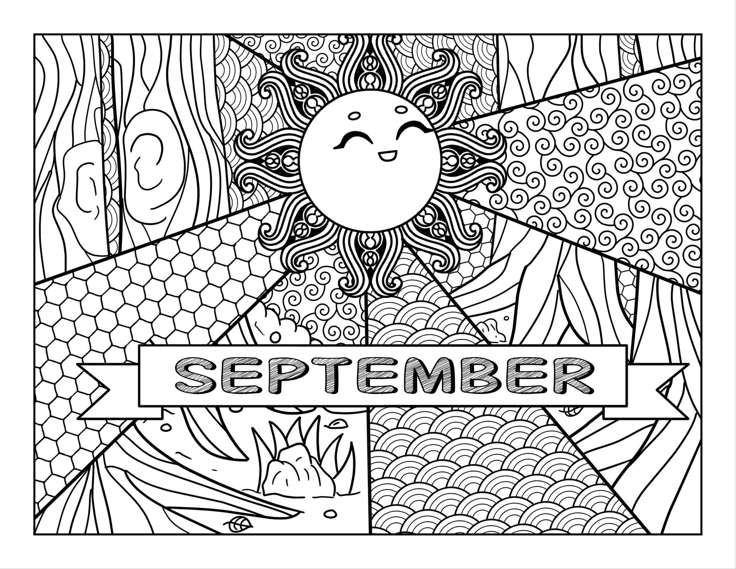 Coloring pages for september