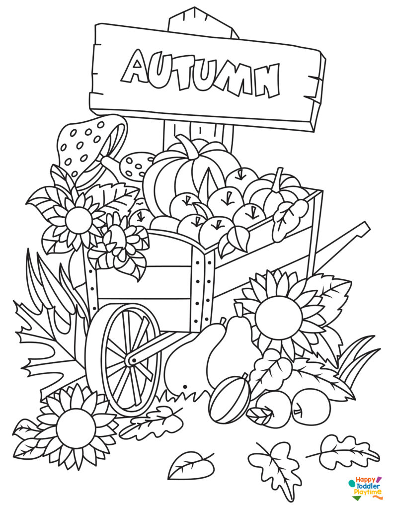 Fantastic fall coloring pages for kids