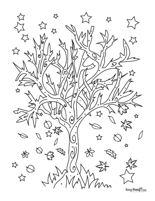 Fall coloring pages