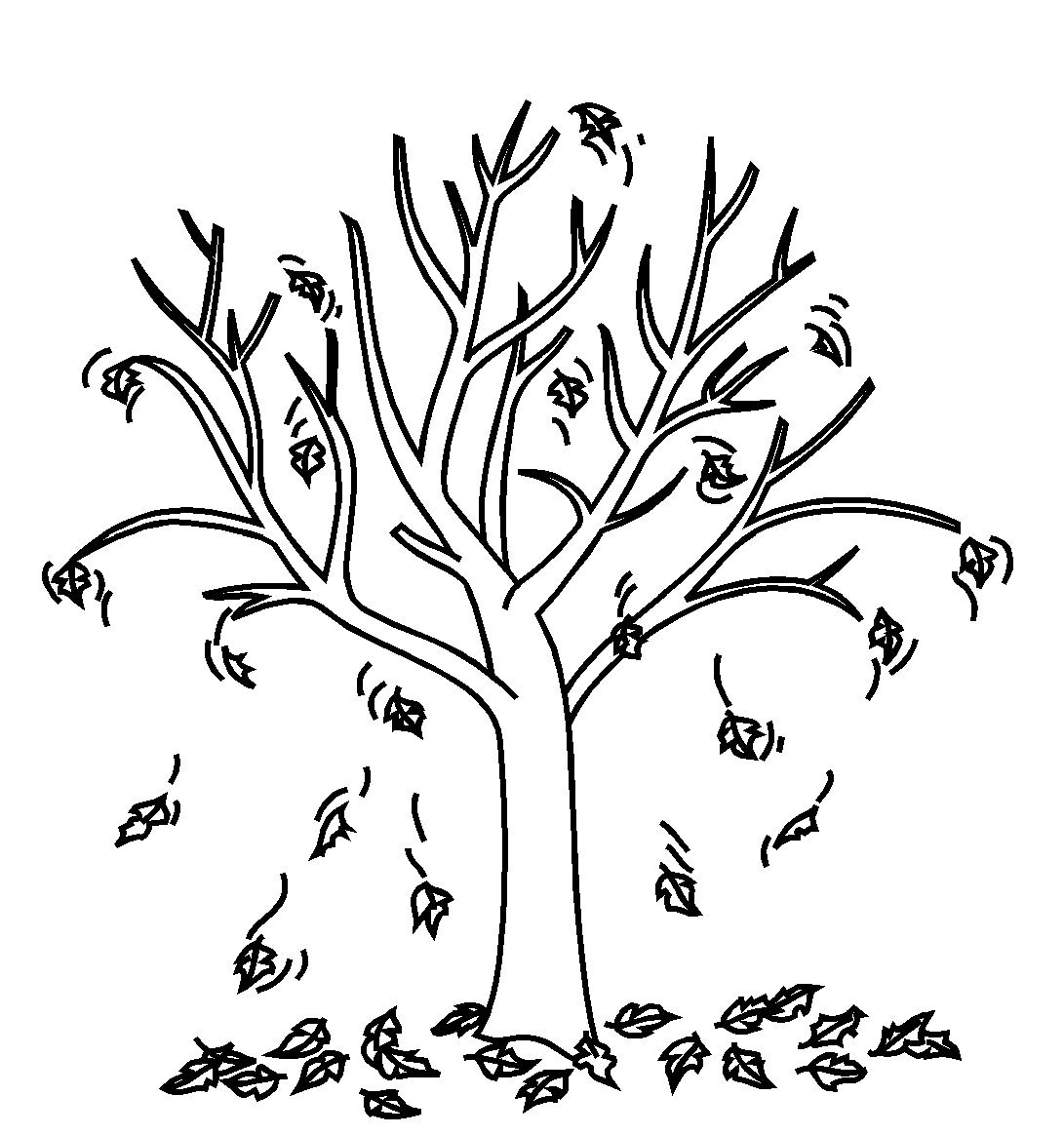 Fall leaves coloring pages