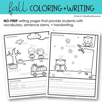 Fall coloring pages fall writing activities thanksgiving coloring pages