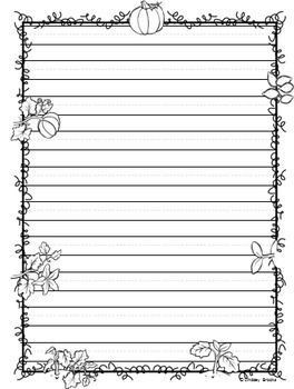 Fall autumn writing paper writing paper writing paper printable stationery fall writing