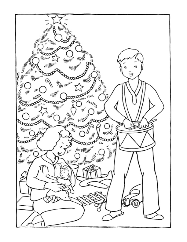 Christmas tree coloring pages