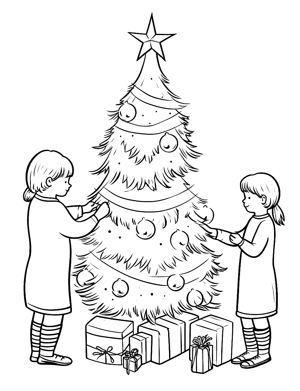 Christmas coloring pages free printable sheets