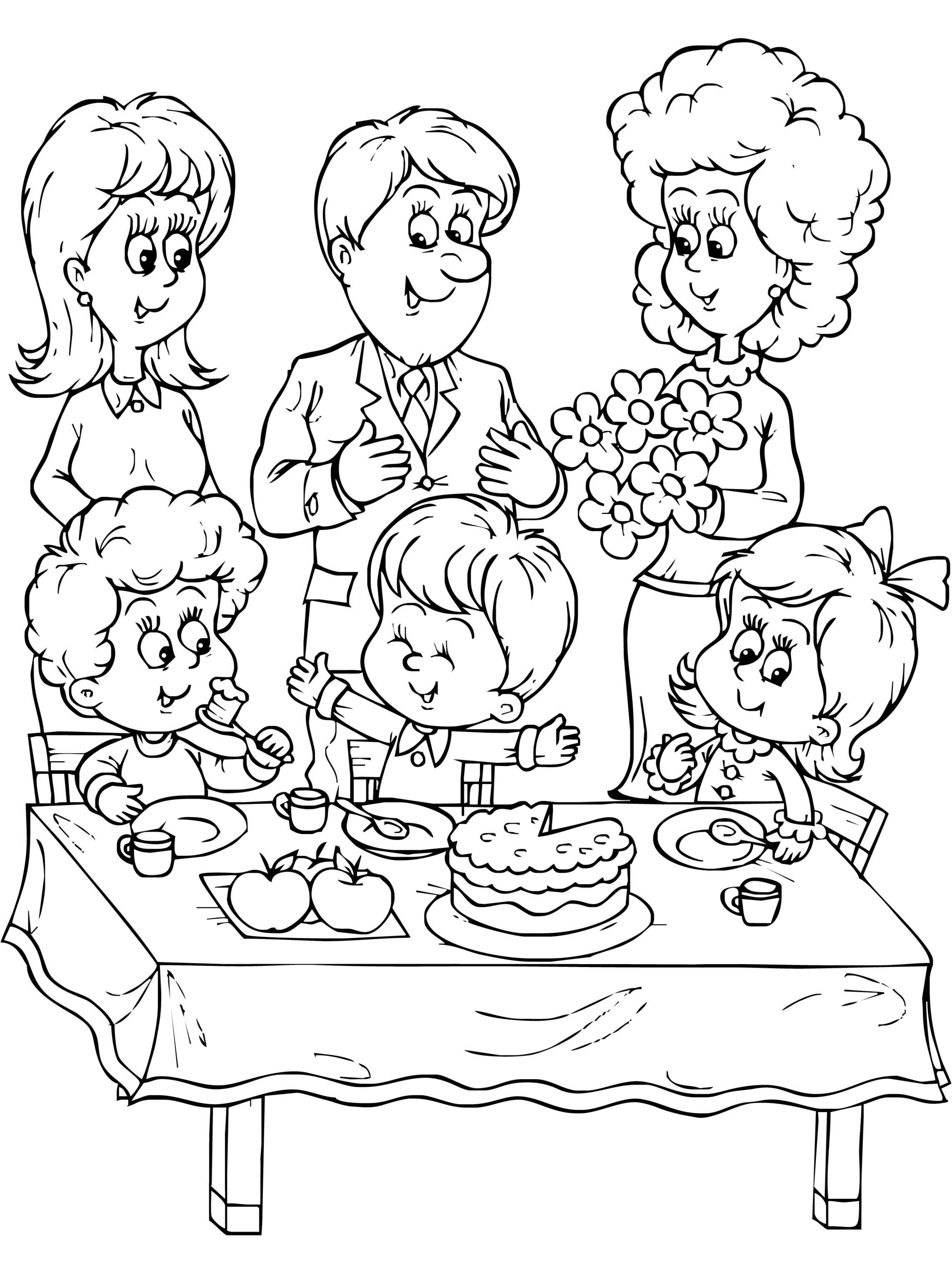 Family coloring pages