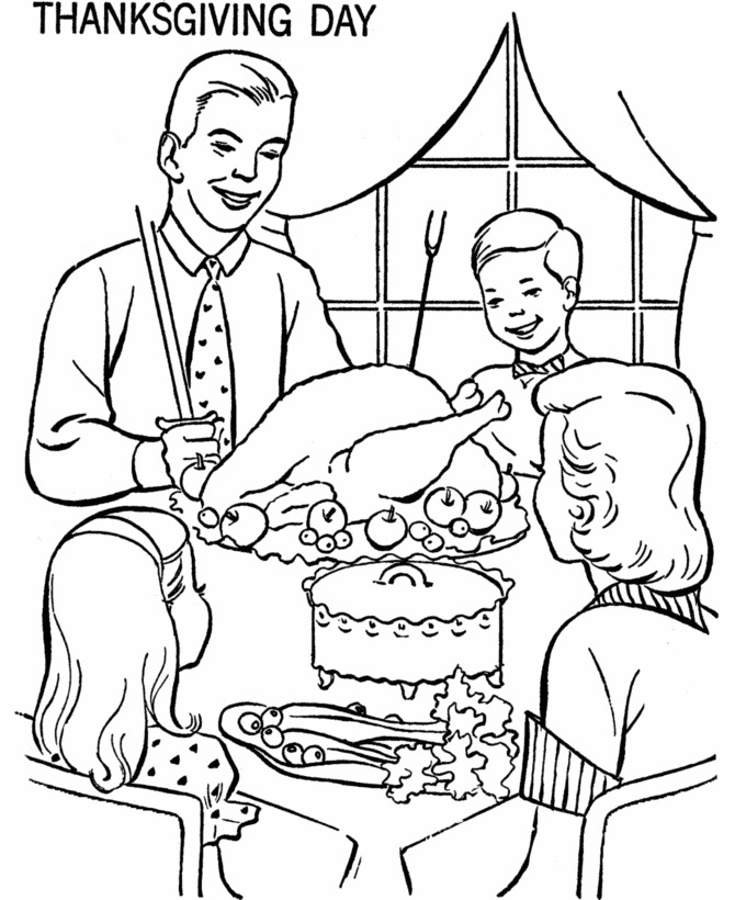 Thanksgiving dinner coloring pages by coloringpageswk on