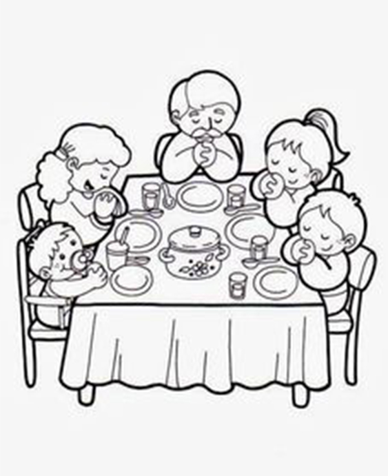 Free easy to print family coloring pages