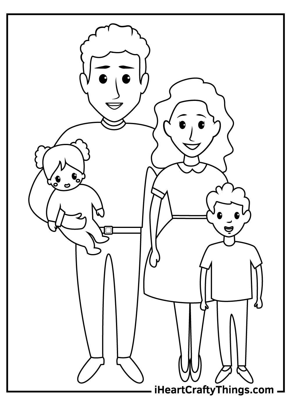 Printable family coloring pages updated