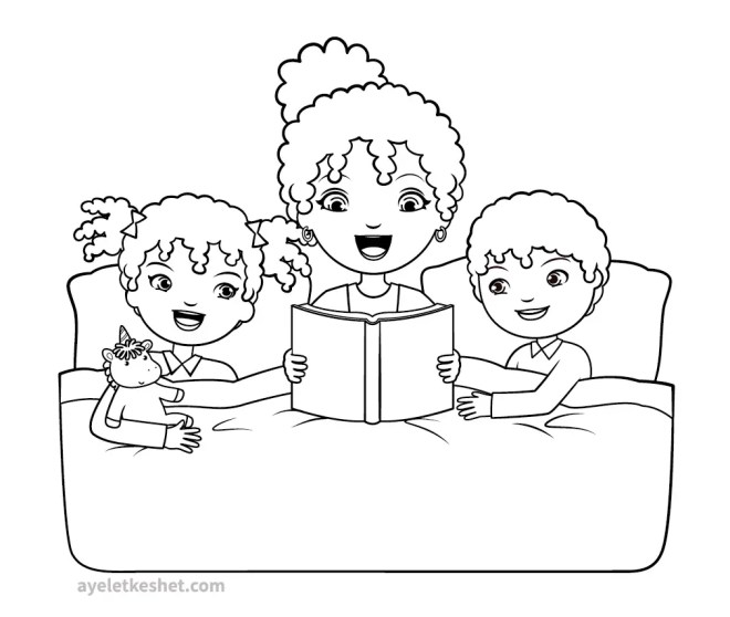 Free coloring pages about family that you can print out for your kids