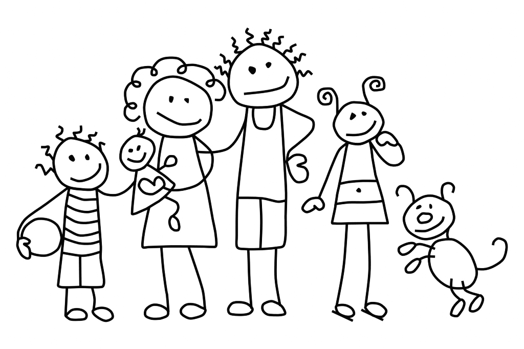 Family coloring pages