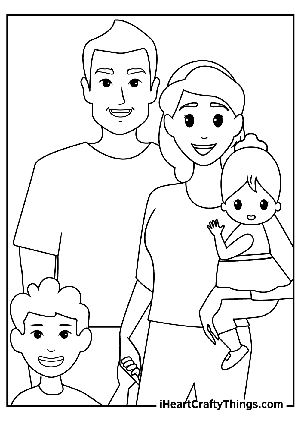 Printable family coloring pages updated