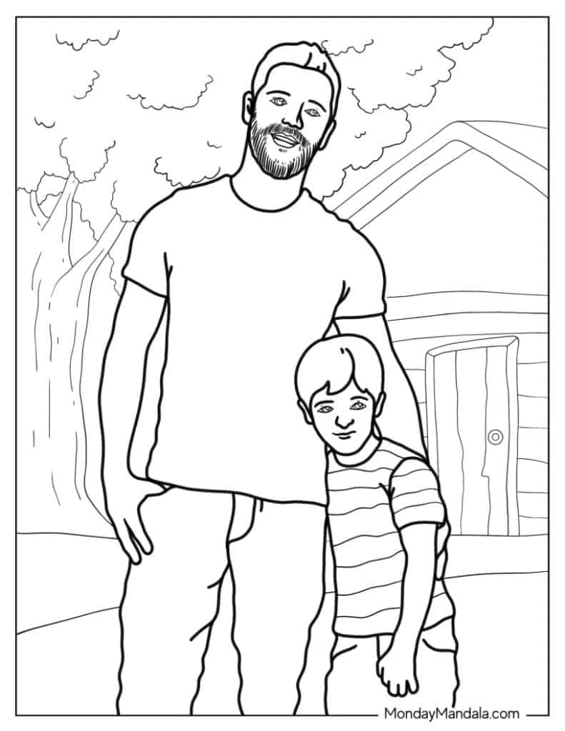 Family coloring pages free pdf printables