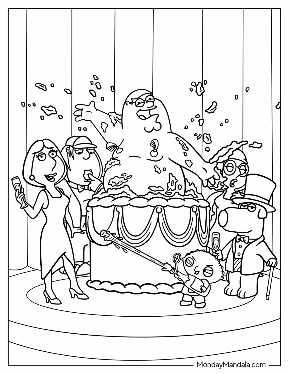 Family guy coloring pages free pdf printables