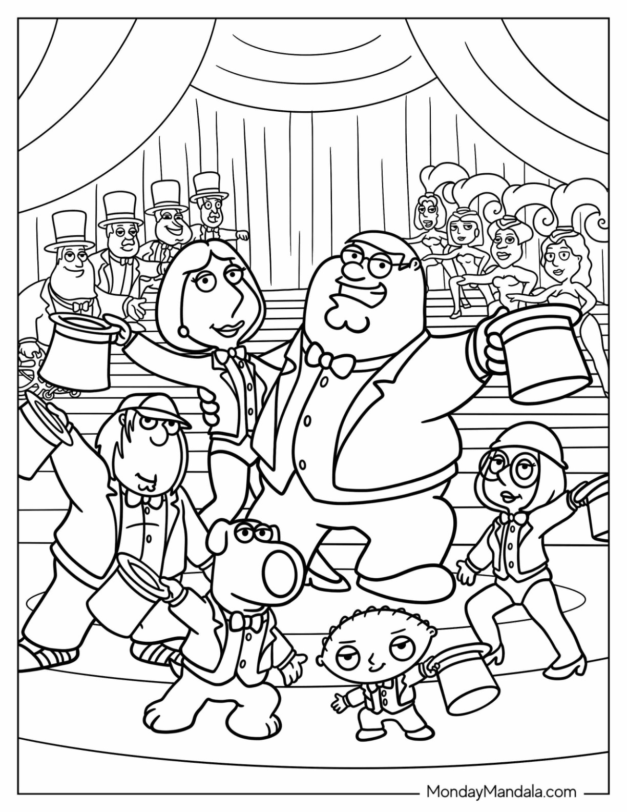 Family guy coloring pages free pdf printables