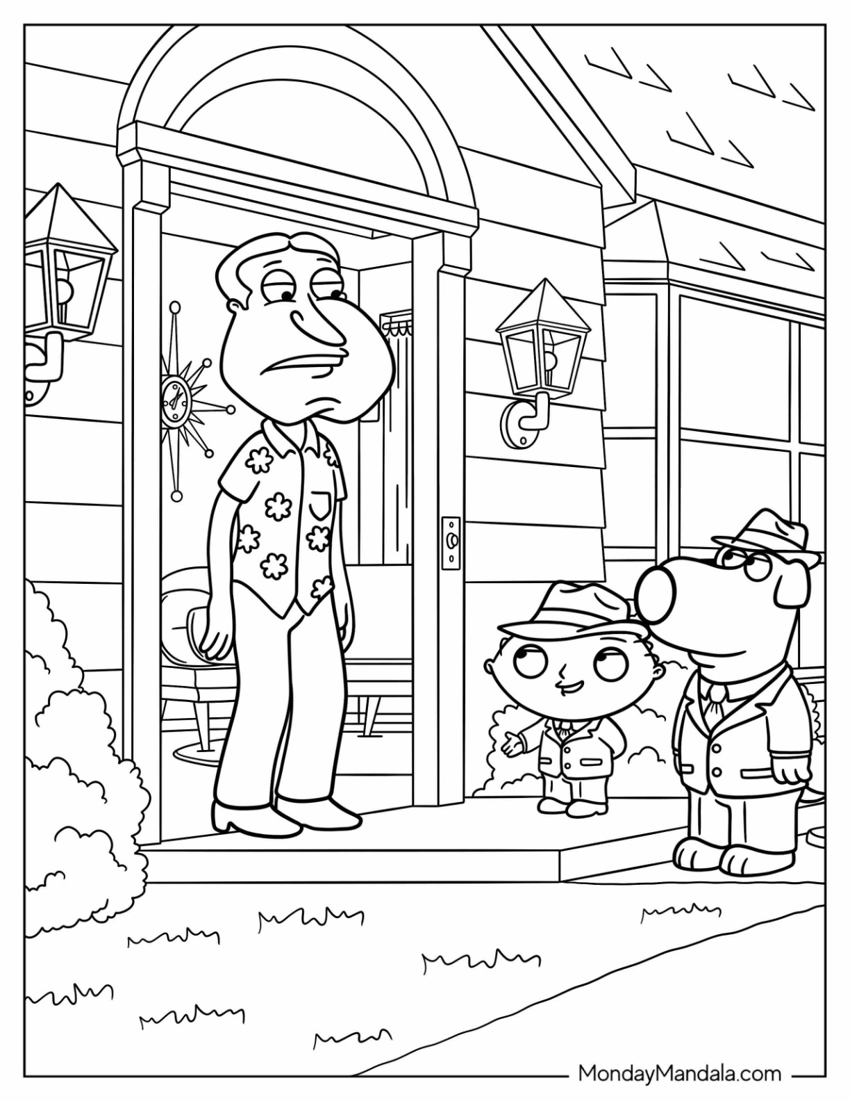 Family guy coloring pages free pdf printables