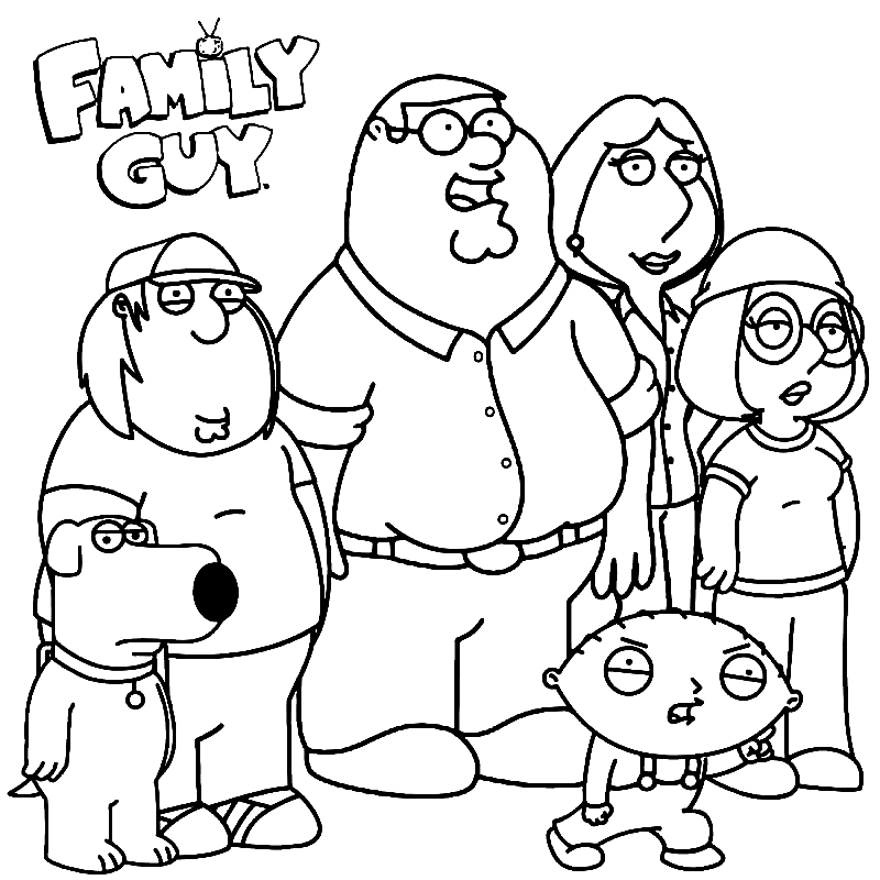 Family guy coloring pages printable for free download